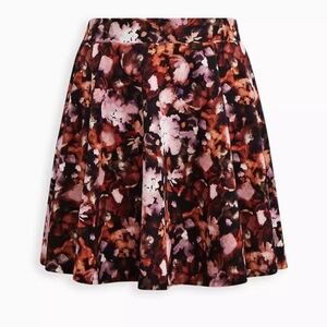 Torrid Multicolor Floral Skater Scuba Skirt Size 3